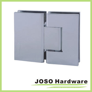 Polished Chrome Hidden Screw Adjustable 180degree Glass-to-Glass Hinge